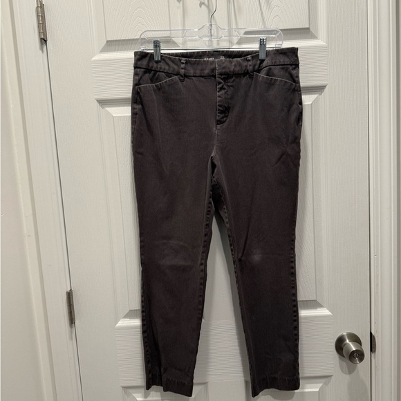 Old Navy Pixie High Rise Ankle Dark Heath Gray Pants Size 12. - Picture 2 of 6